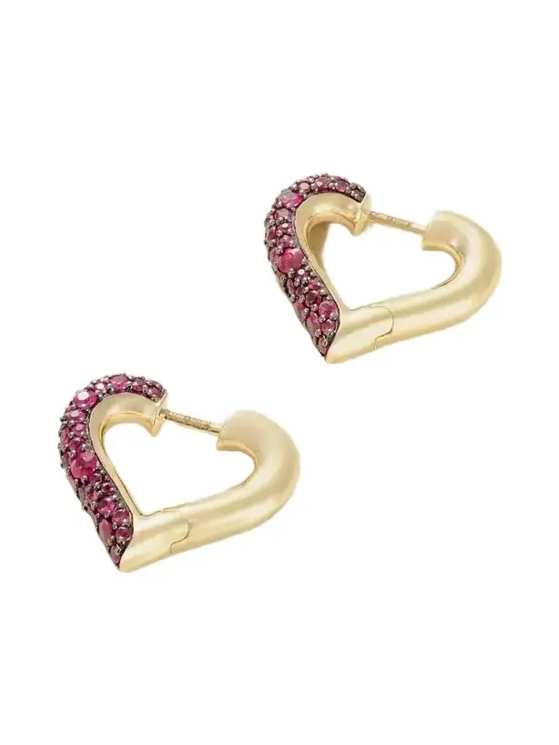 Baby Chubby Love 14-karat Gold Ruby Earrings