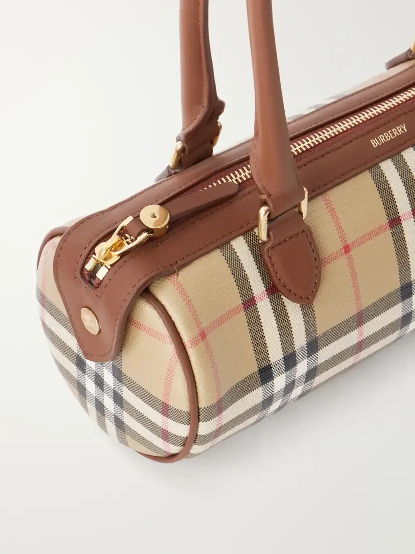 Burberry Barrel Mini Checked Coated-canvas Shoulder Bag | Thumbnail 5 Burberry Barrel Mini Checked Coated-canvas Shoulder Bag | Thumbnail 5