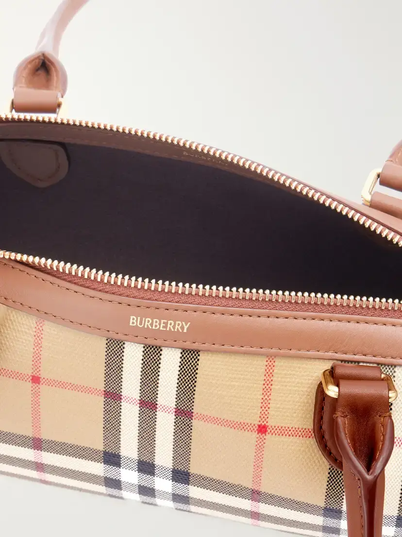 Burberry Barrel Mini Checked Coated-canvas Shoulder Bag | Thumbnail 6 Burberry Barrel Mini Checked Coated-canvas Shoulder Bag | Thumbnail 6
