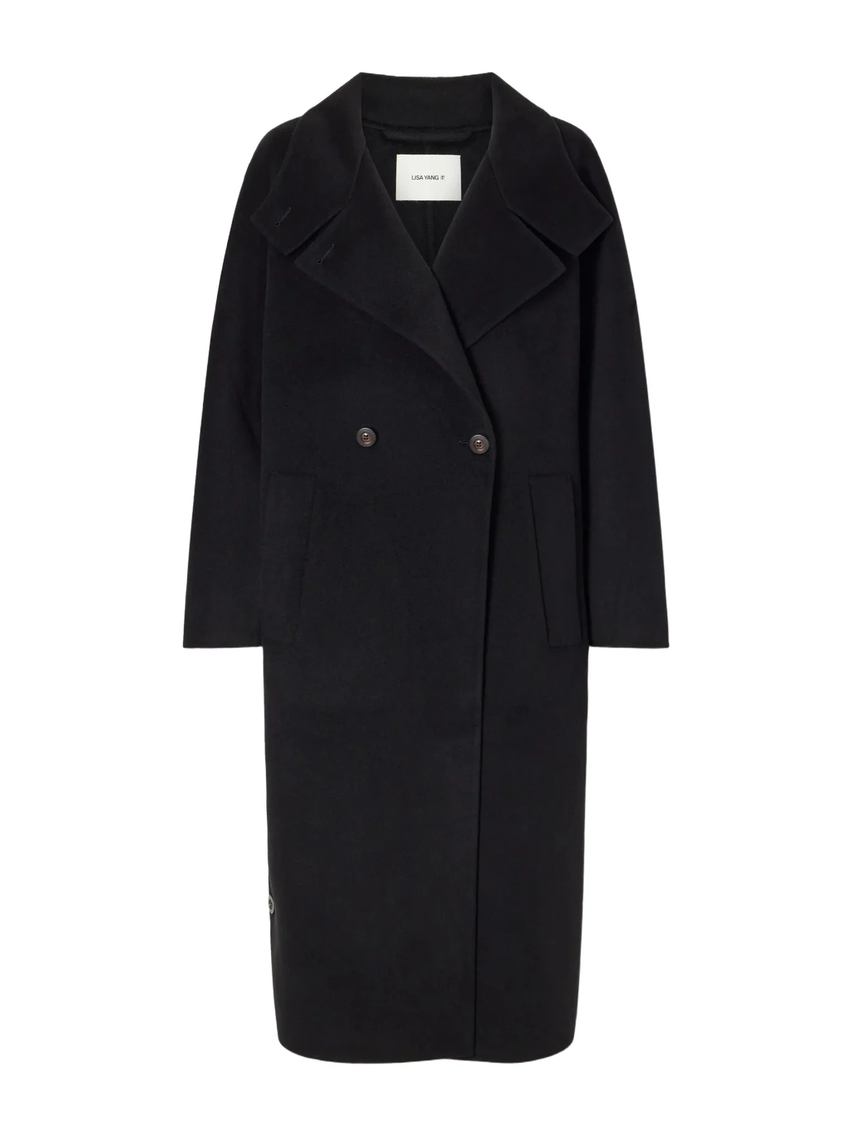 Button Wool And Cashmere-blend Coat - Black