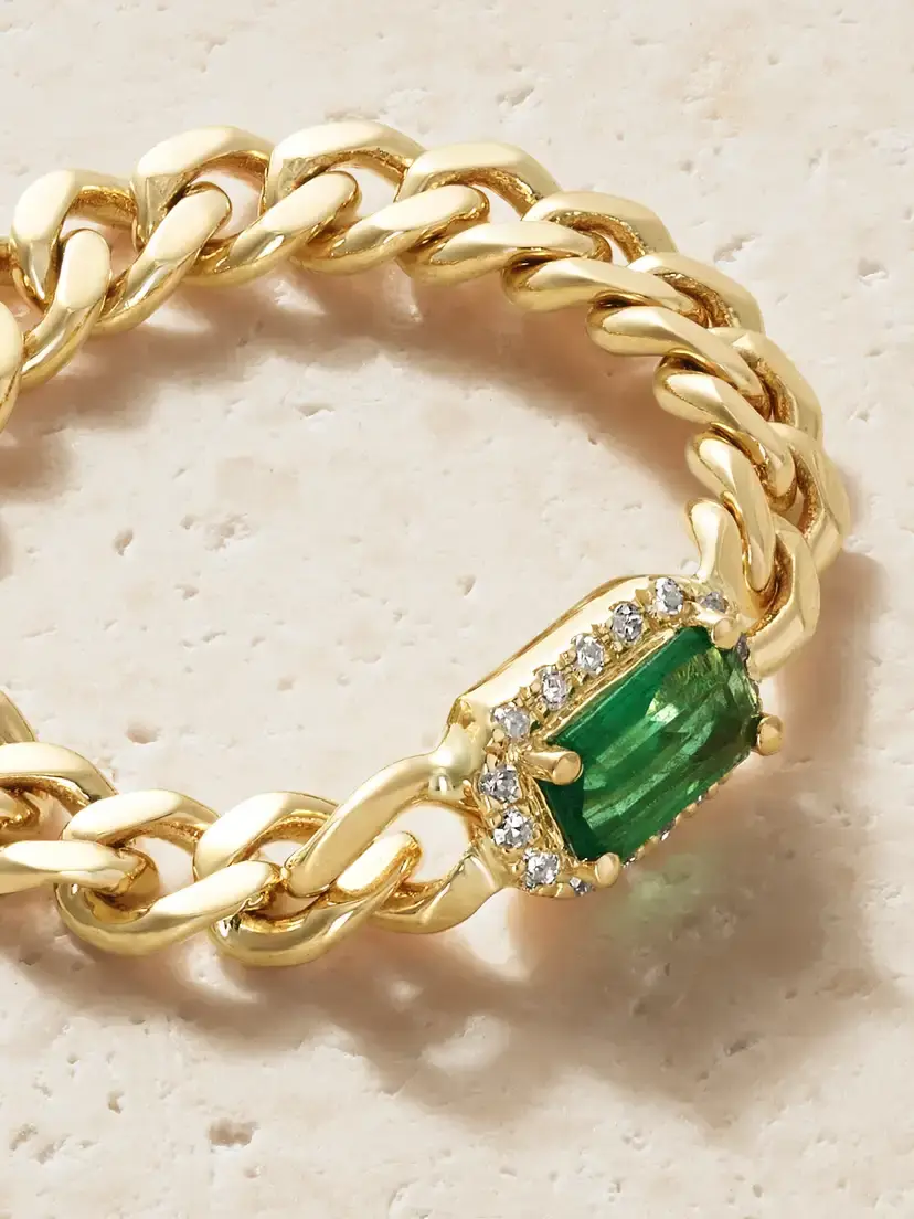 SHAY 18-karat Gold, Emerald And Diamond Ring | Thumbnail 3 SHAY 18-karat Gold, Emerald And Diamond Ring | Thumbnail 3