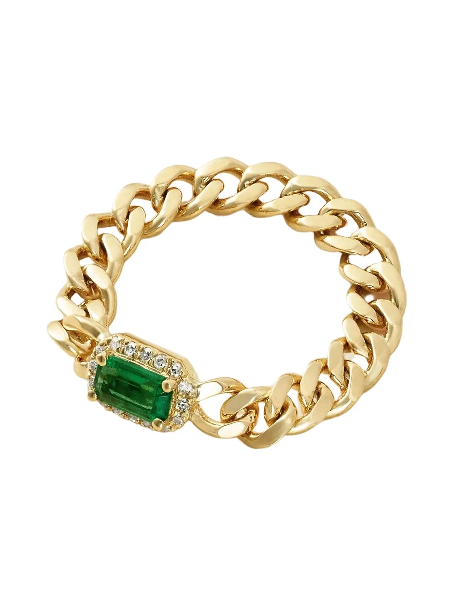 18-karat Gold, Emerald And Diamond Ring