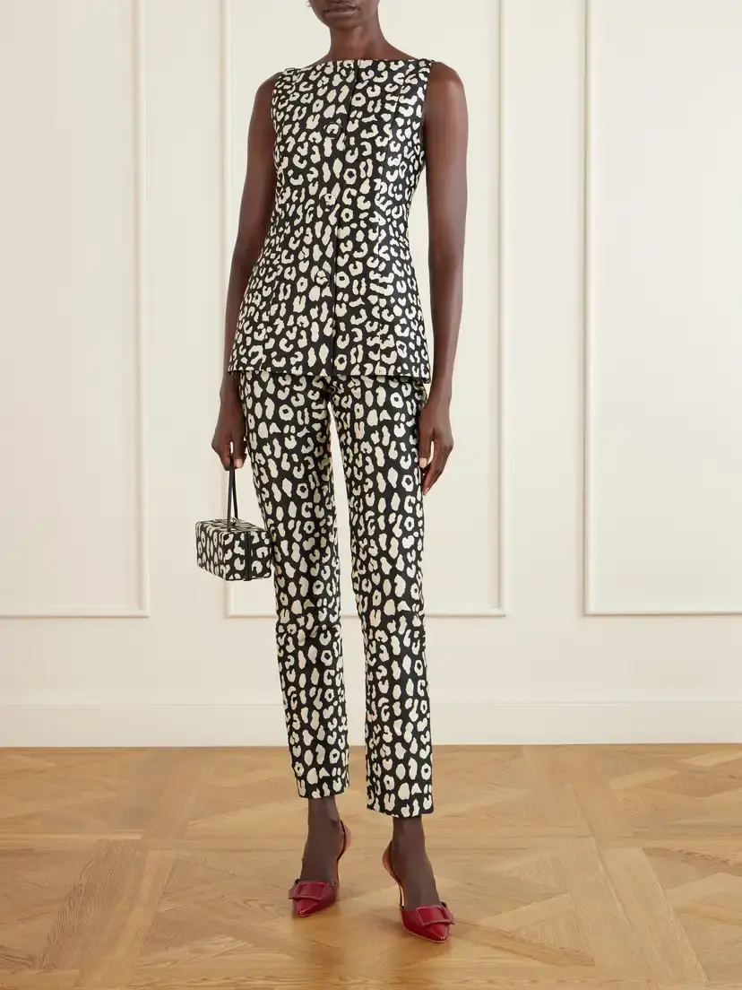 Carolina Herrera Leopard-patterned Jacquard Blouse | Thumbnail 2