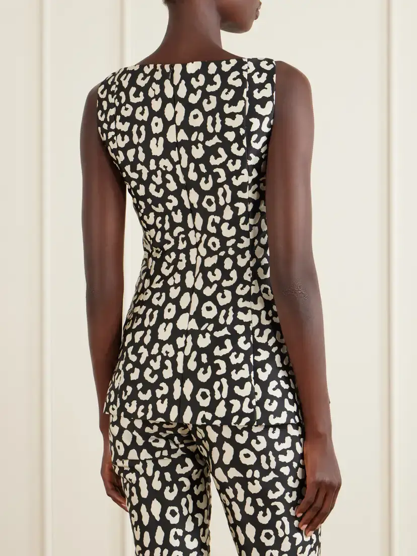 Carolina Herrera Leopard-patterned Jacquard Blouse | Thumbnail 3