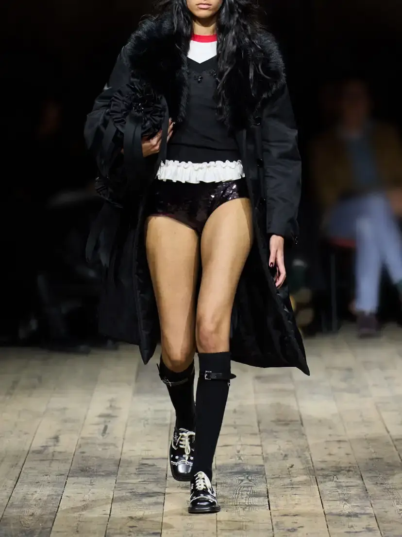 Simone Rocha Double-breasted Plush-trimmed Shell Coat | Thumbnail 6 Simone Rocha Double-breasted Plush-trimmed Shell Coat | Thumbnail 6
