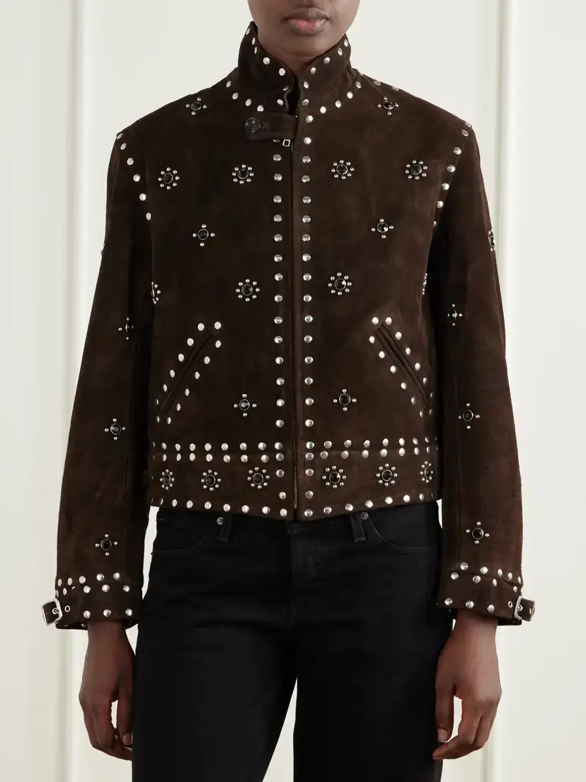 BODE Howard Studded Suede Jacket | Thumbnail 3 BODE Howard Studded Suede Jacket | Thumbnail 3