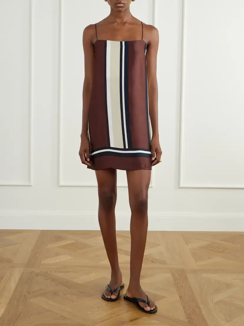 Faithfull Phylis Striped Satin Mini Dress | Thumbnail 3 Faithfull Phylis Striped Satin Mini Dress | Thumbnail 3