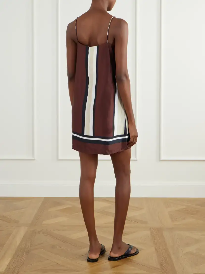 Faithfull Phylis Striped Satin Mini Dress | Thumbnail 4 Faithfull Phylis Striped Satin Mini Dress | Thumbnail 4