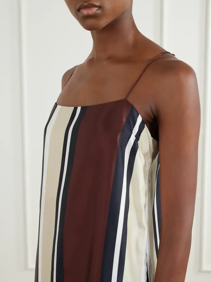 Faithfull Phylis Striped Satin Mini Dress | Thumbnail 5 Faithfull Phylis Striped Satin Mini Dress | Thumbnail 5