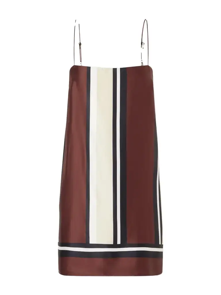 Phylis Striped Satin Mini Dress Phylis Striped Satin Mini Dress