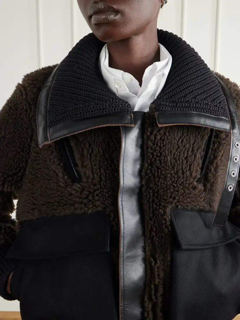 Sacai Wool-blend Plush Coat | Thumbnail 5