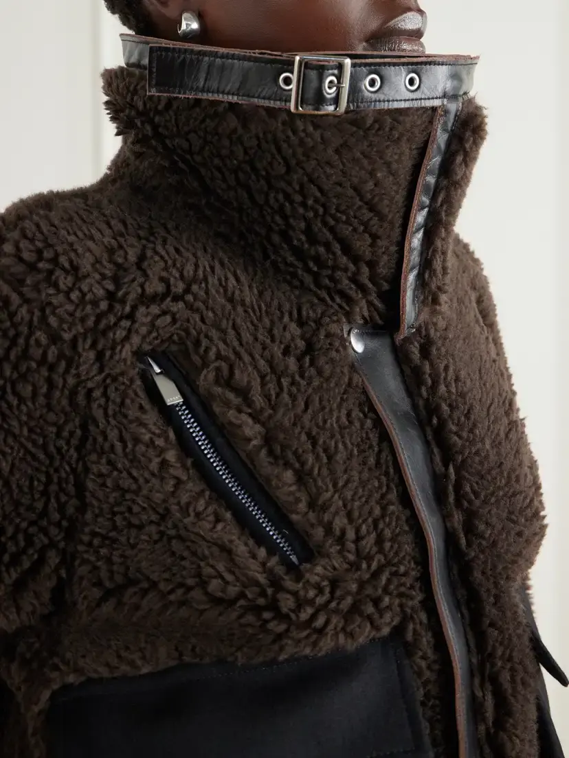 Sacai Wool-blend Plush Coat | Thumbnail 6