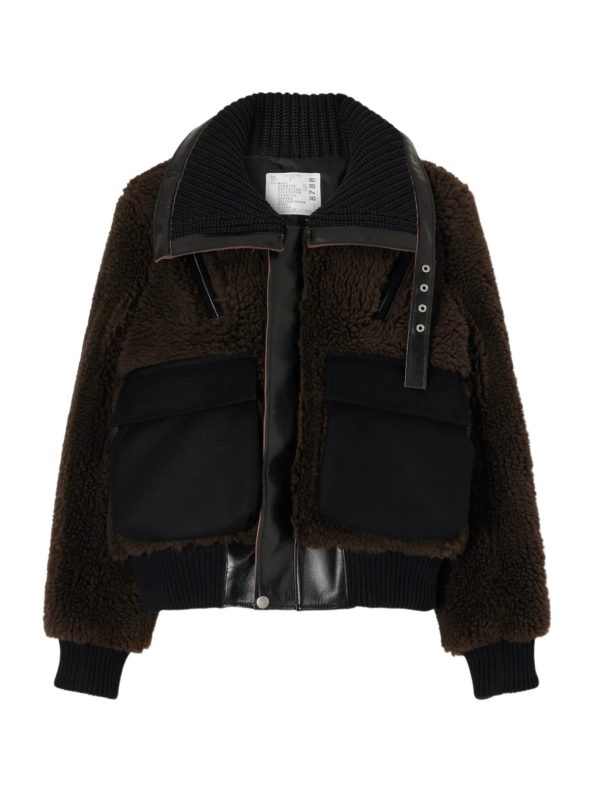 Sacai Wool-blend Plush Coat