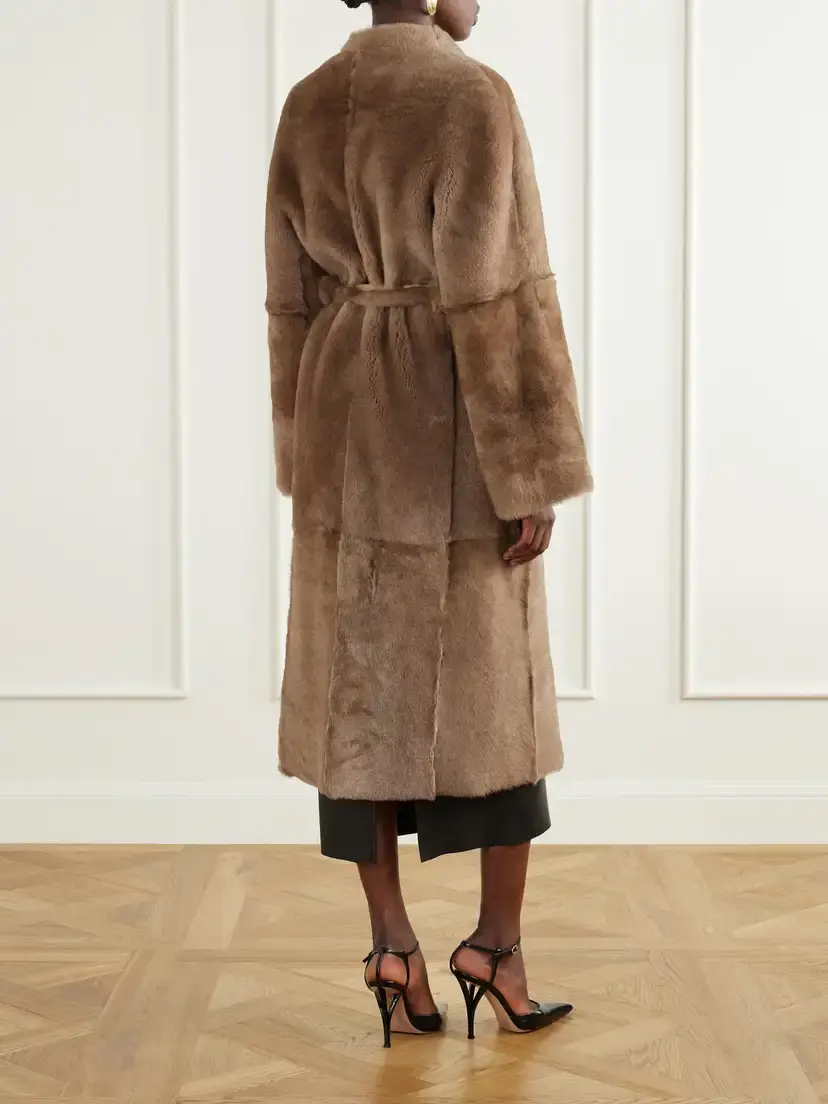 Nour Hammour Davos Belted Shearling Coat | Thumbnail 3 Nour Hammour Davos Belted Shearling Coat | Thumbnail 3