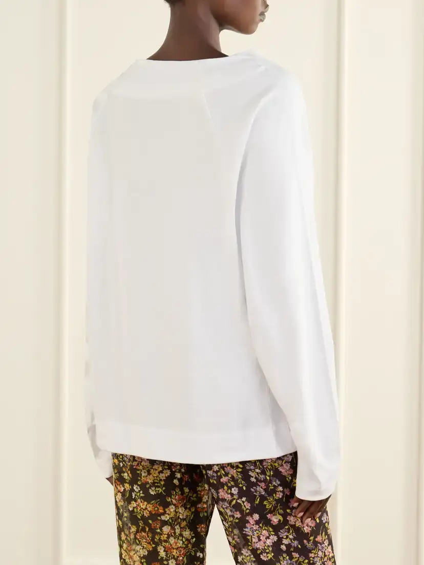 Dries Van Noten Gathered Cotton-jersey T-shirt | Thumbnail 4 Dries Van Noten Gathered Cotton-jersey T-shirt | Thumbnail 4