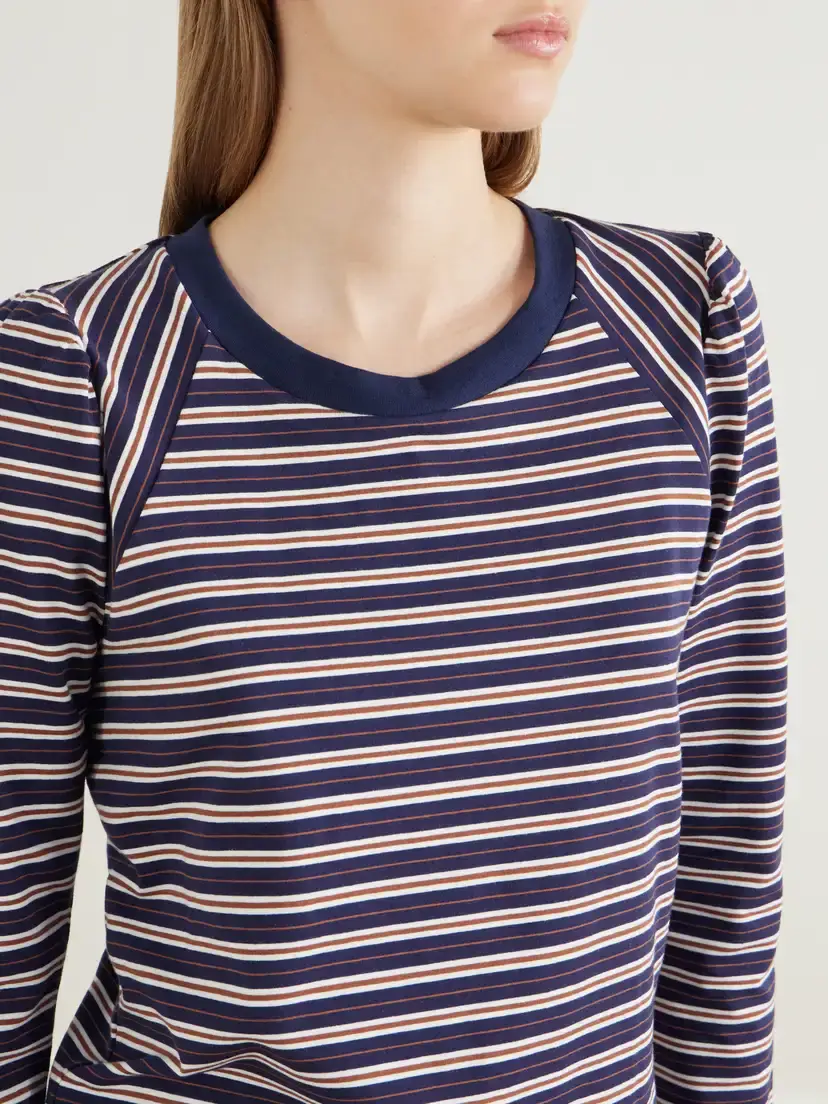 Veronica Beard Mason Baseball Striped Cotton-blend Jersey T-shirt | Thumbnail 5 Veronica Beard Mason Baseball Striped Cotton-blend Jersey T-shirt | Thumbnail 5