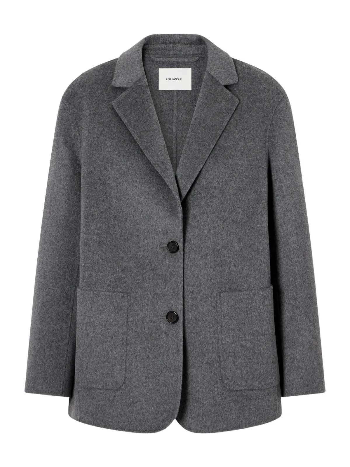 Double-faced Wool And Cashmere-blend Blazer - Gray Double-faced Wool And Cashmere-blend Blazer - Gray