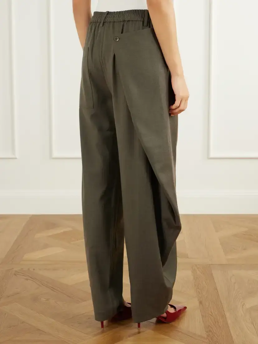 Tibi Wool-blend Flannel Barrel-leg Pants | Thumbnail 4 Tibi Wool-blend Flannel Barrel-leg Pants | Thumbnail 4