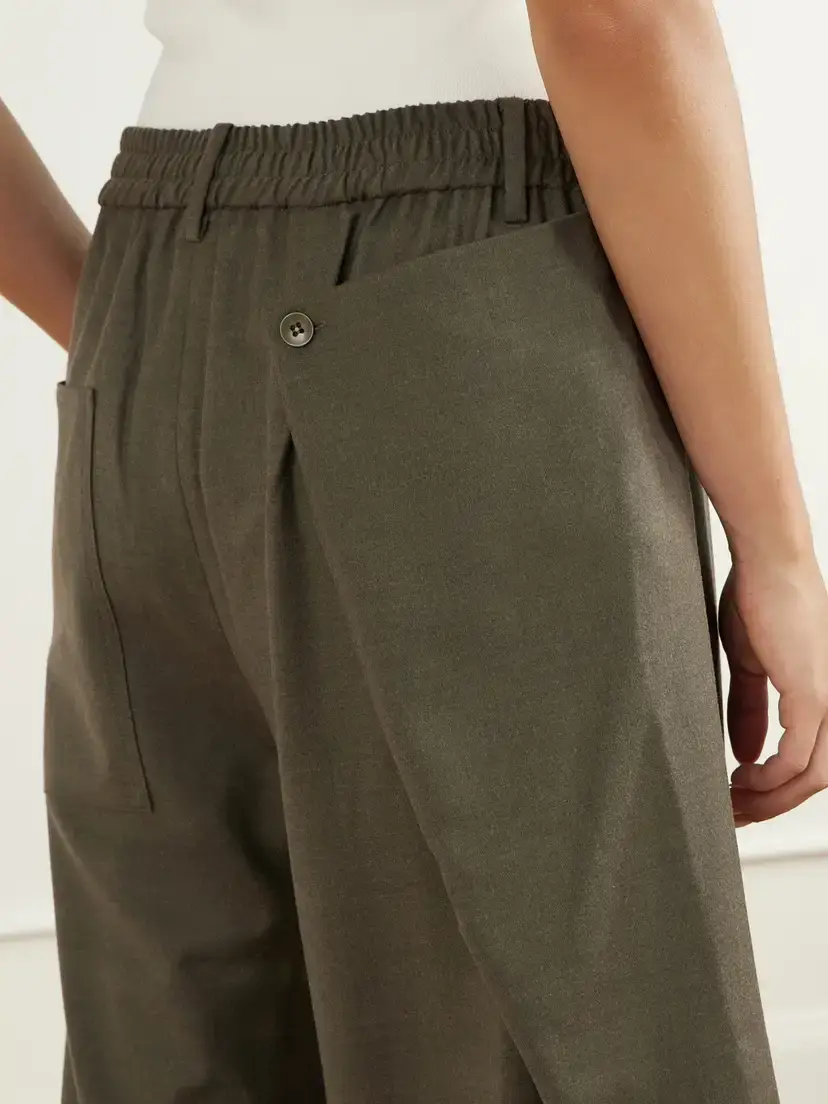 Tibi Wool-blend Flannel Barrel-leg Pants | Thumbnail 5 Tibi Wool-blend Flannel Barrel-leg Pants | Thumbnail 5