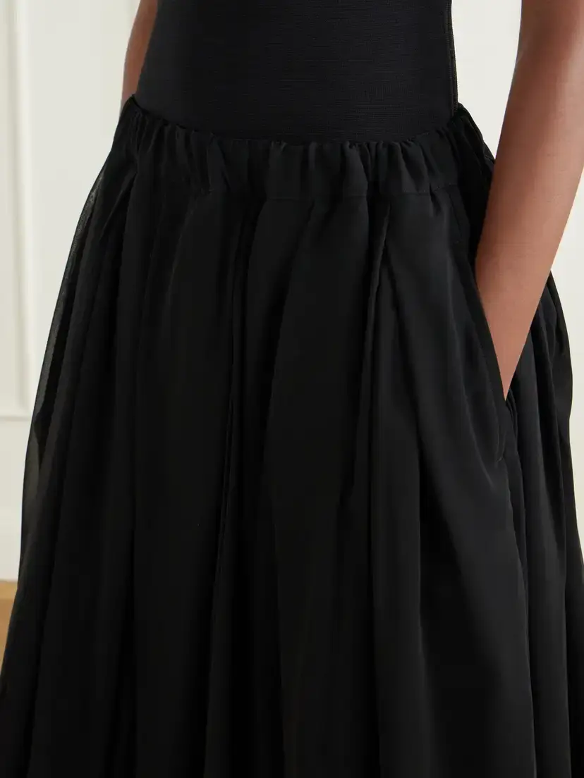 Comme des Garçons Layered Gathered Georgette And Organza Midi Skirt | Thumbnail 5 Comme des Garçons Layered Gathered Georgette And Organza Midi Skirt | Thumbnail 5
