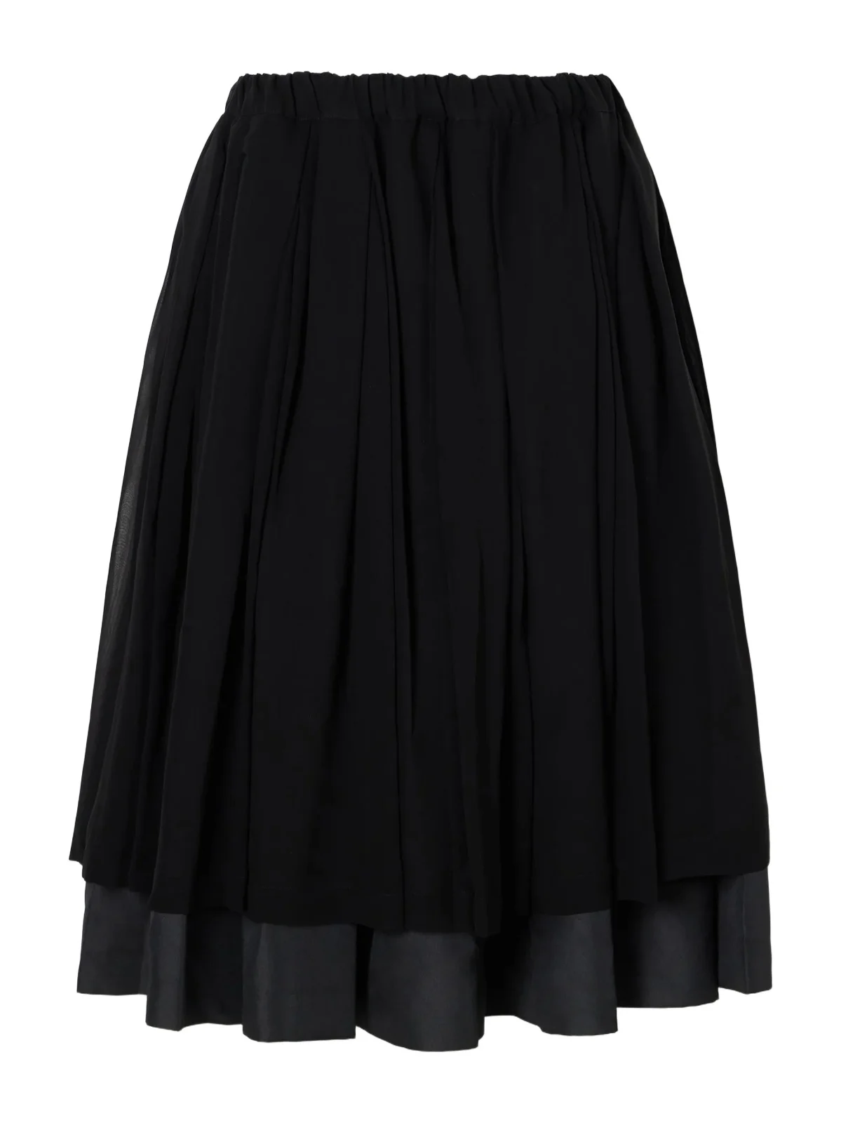 Comme des Garçons Layered Gathered Georgette And Organza Midi Skirt