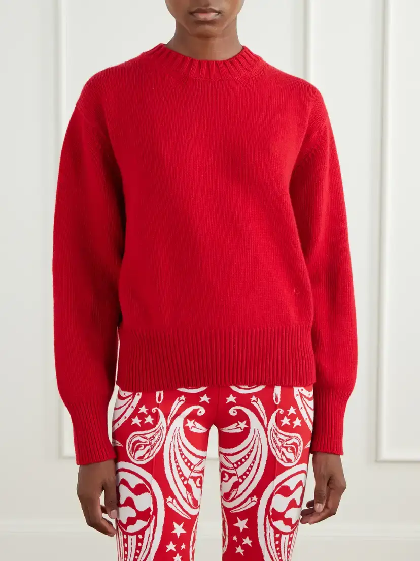 HIGH SPORT Haley Wool And Cashmere-blend Sweater - Red | Thumbnail 3 HIGH SPORT Haley Wool And Cashmere-blend Sweater - Red | Thumbnail 3