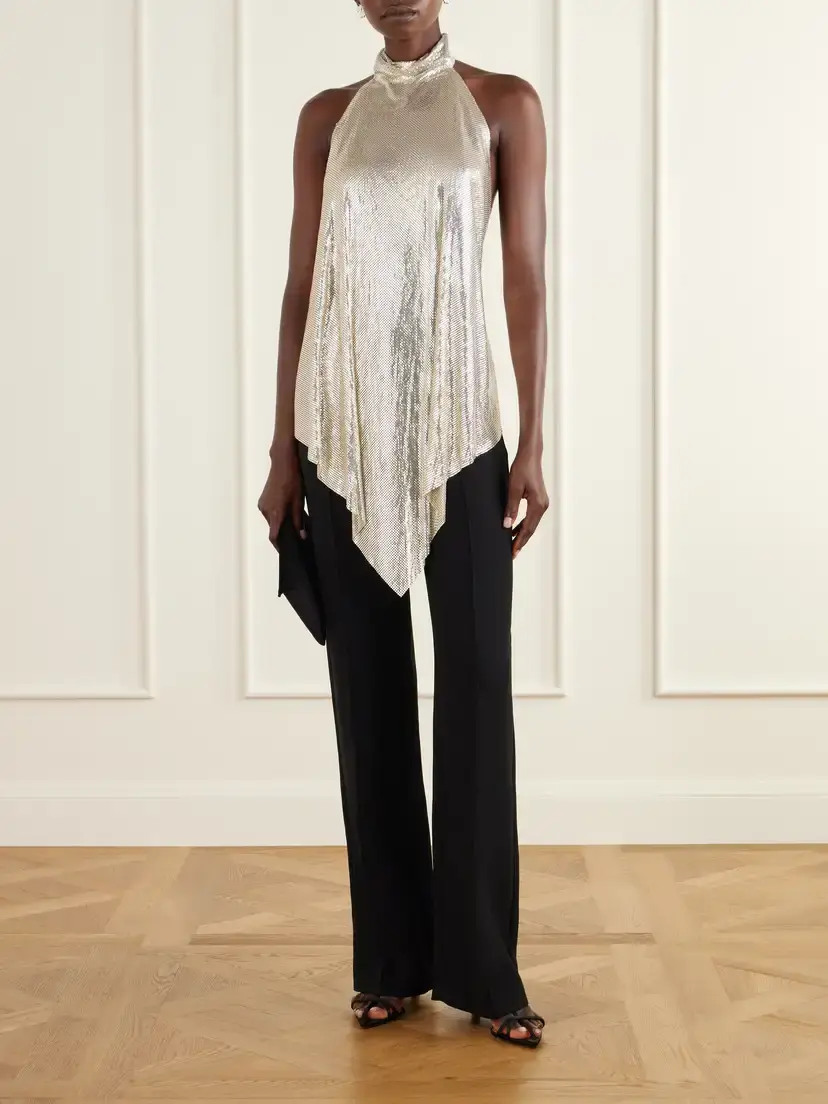 Stella McCartney Open-back Chainmail Halterneck Blouse | Thumbnail 2 Stella McCartney Open-back Chainmail Halterneck Blouse | Thumbnail 2
