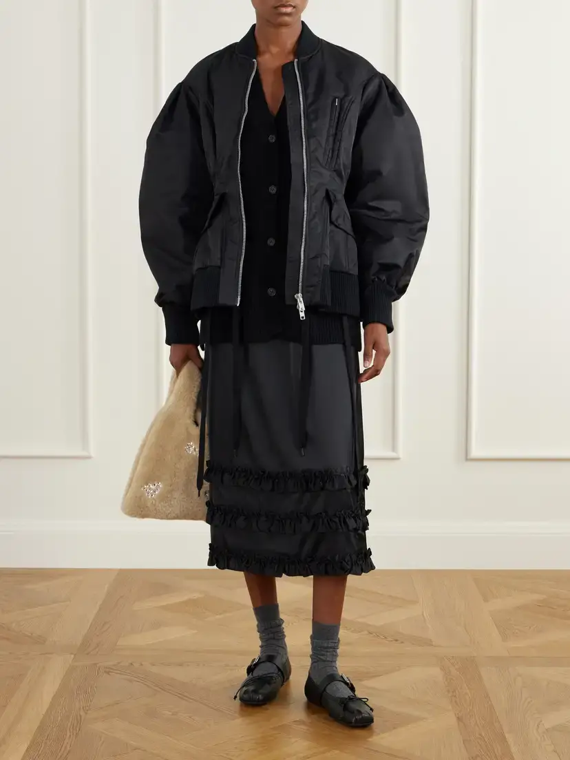 Simone Rocha Satin Bomber Jacket | Thumbnail 2 Simone Rocha Satin Bomber Jacket | Thumbnail 2
