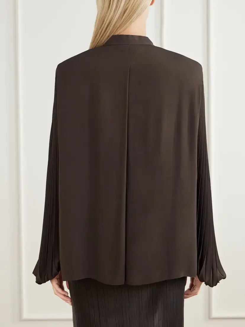 Tom Ford Pleated Crepe De Chine Blouse | Thumbnail 4 Tom Ford Pleated Crepe De Chine Blouse | Thumbnail 4