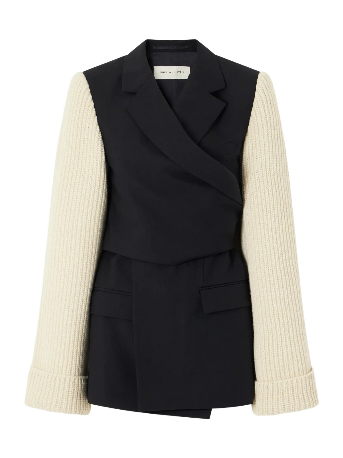 Ribbed Wool And Cashmere-blend Trimmed Wool-twill Jacket