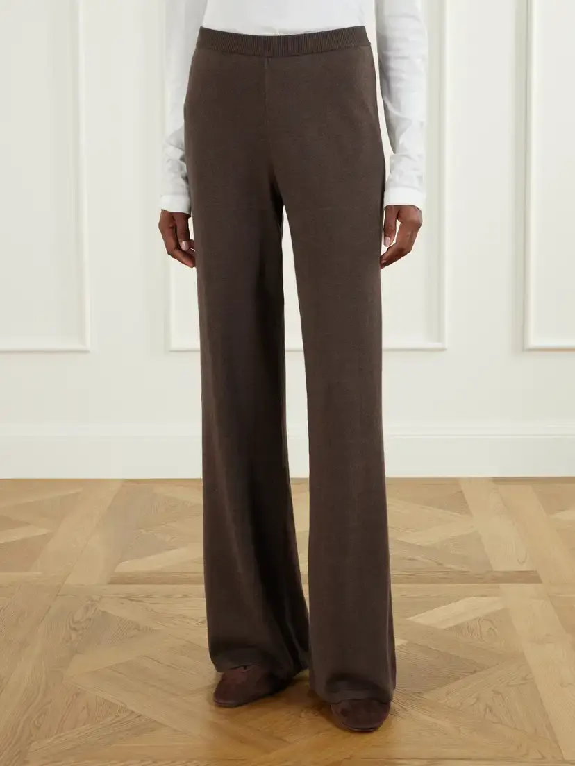 ÉTERNE Cotton And Cashmere-blend Wide-leg Pants | Thumbnail 3 ÉTERNE Cotton And Cashmere-blend Wide-leg Pants | Thumbnail 3