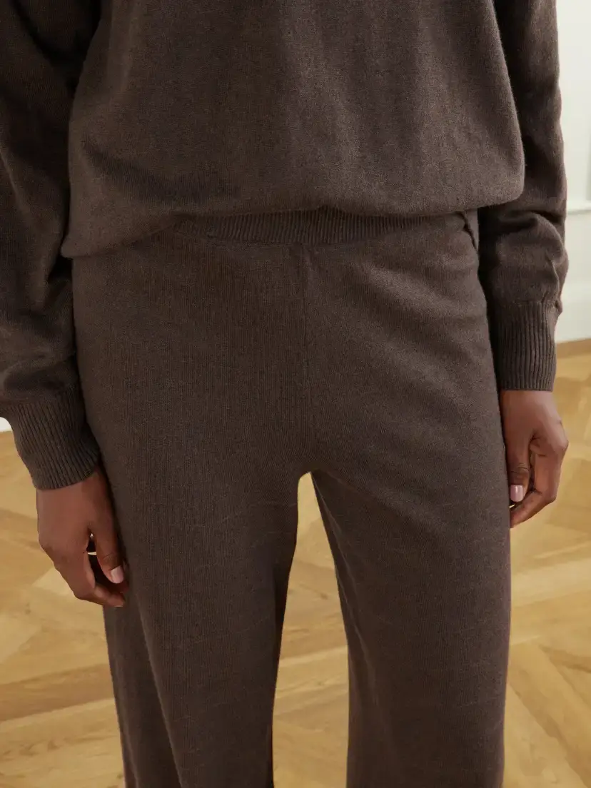 ÉTERNE Cotton And Cashmere-blend Wide-leg Pants | Thumbnail 5 ÉTERNE Cotton And Cashmere-blend Wide-leg Pants | Thumbnail 5