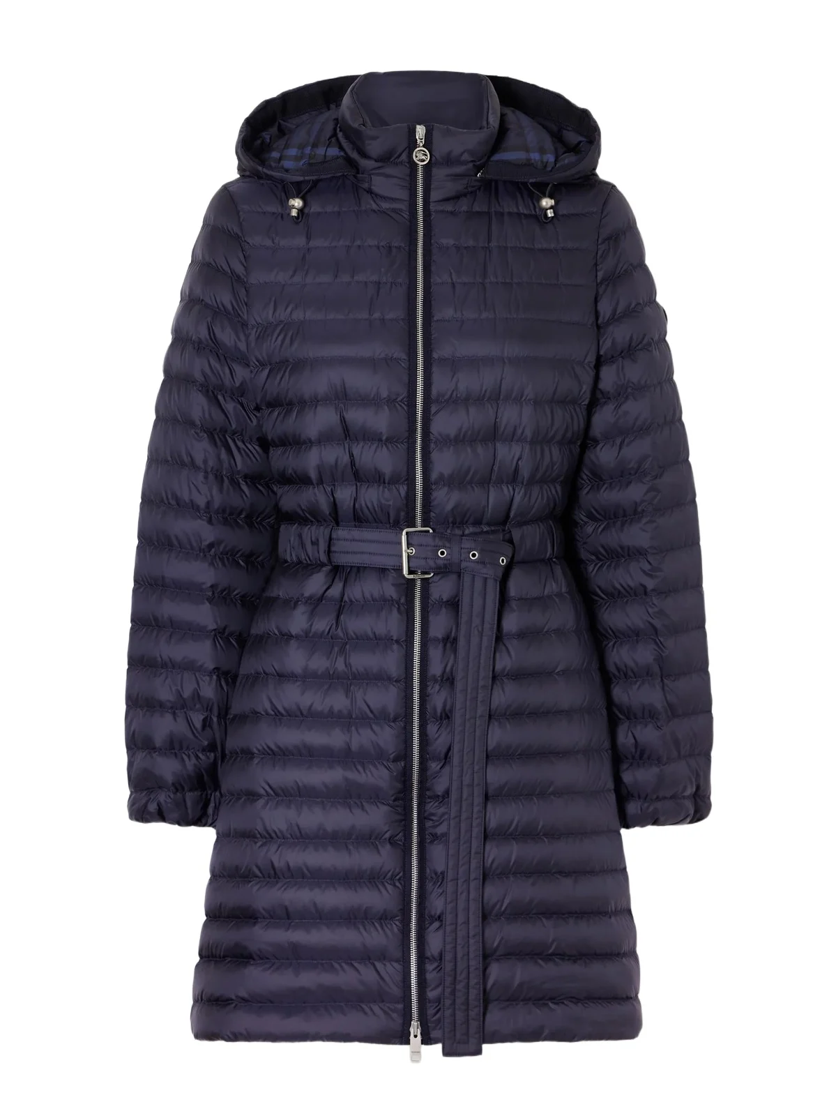 Hooded Belted Quilted Shell Coat Hooded Belted Quilted Shell Coat