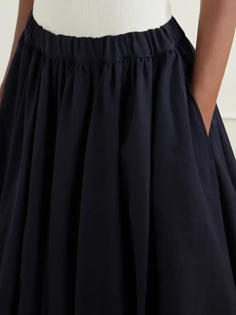 Comme des Garçons GIRL Gathered Wool-gabardine Midi Skirt | Thumbnail 5 Comme des Garçons GIRL Gathered Wool-gabardine Midi Skirt | Thumbnail 5