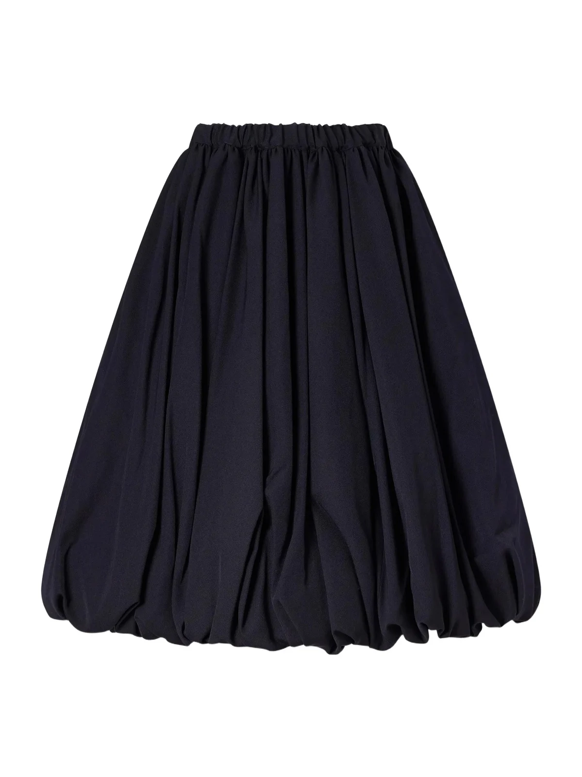 Comme des Garçons GIRL Gathered Wool-gabardine Midi Skirt