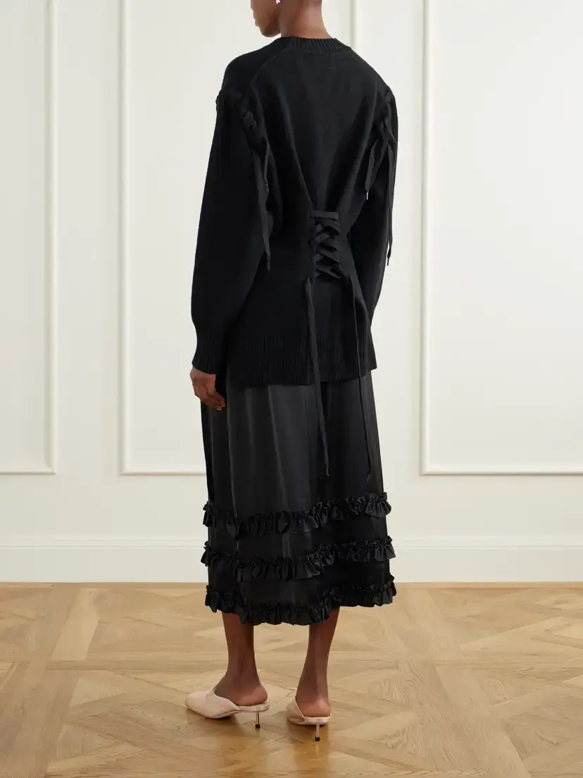 Simone Rocha Sculpted Corset Merino Wool Cardigan | Thumbnail 3 Simone Rocha Sculpted Corset Merino Wool Cardigan | Thumbnail 3
