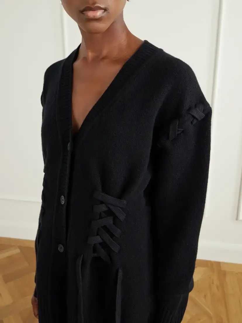 Simone Rocha Sculpted Corset Merino Wool Cardigan | Thumbnail 4 Simone Rocha Sculpted Corset Merino Wool Cardigan | Thumbnail 4