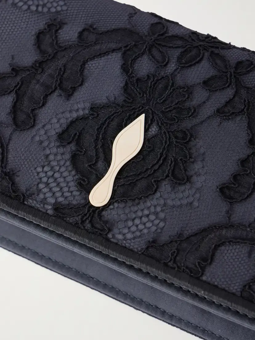 Christian Louboutin Bettina Lace-trimmed Satin Clutch | Thumbnail 6 Christian Louboutin Bettina Lace-trimmed Satin Clutch | Thumbnail 6