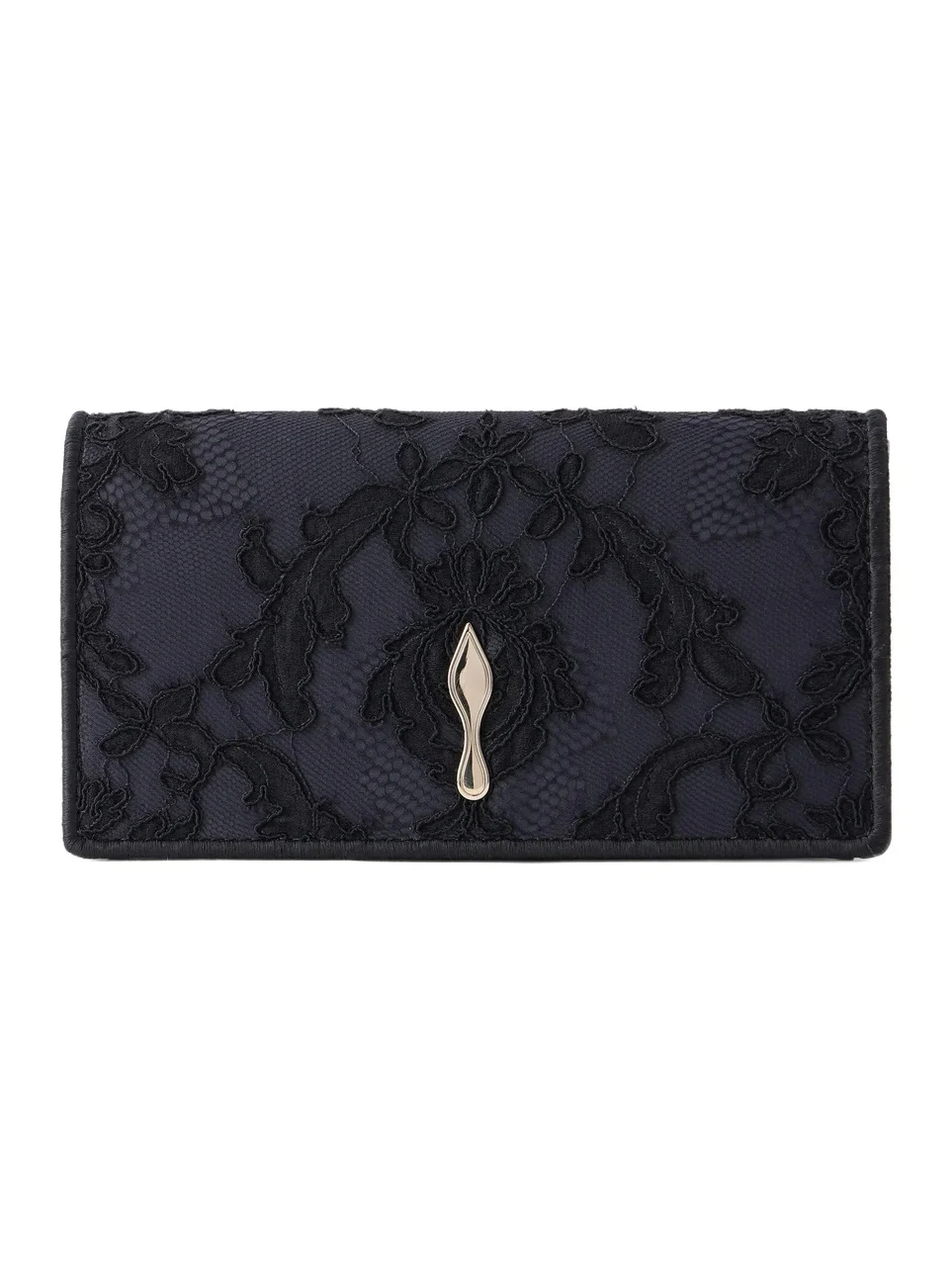 Bettina Lace-trimmed Satin Clutch Bettina Lace-trimmed Satin Clutch