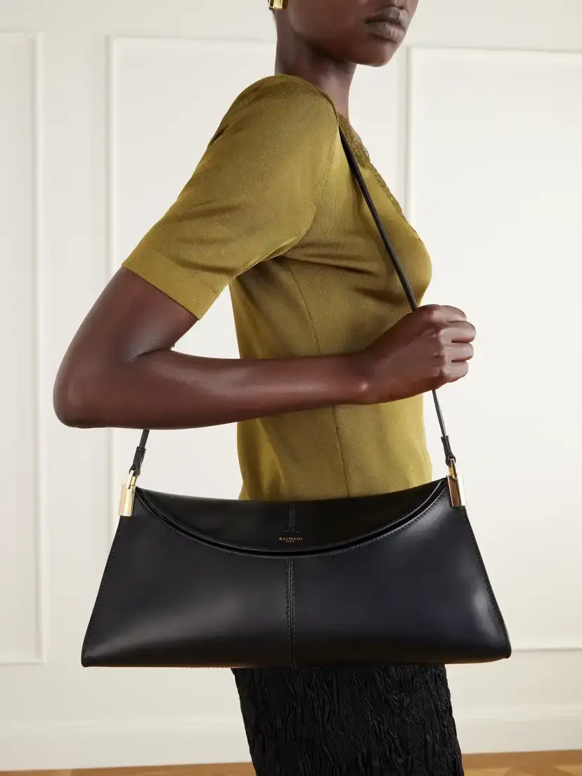 Balmain 64-83 Medium Leather Shoulder Bag | Thumbnail 2 Balmain 64-83 Medium Leather Shoulder Bag | Thumbnail 2