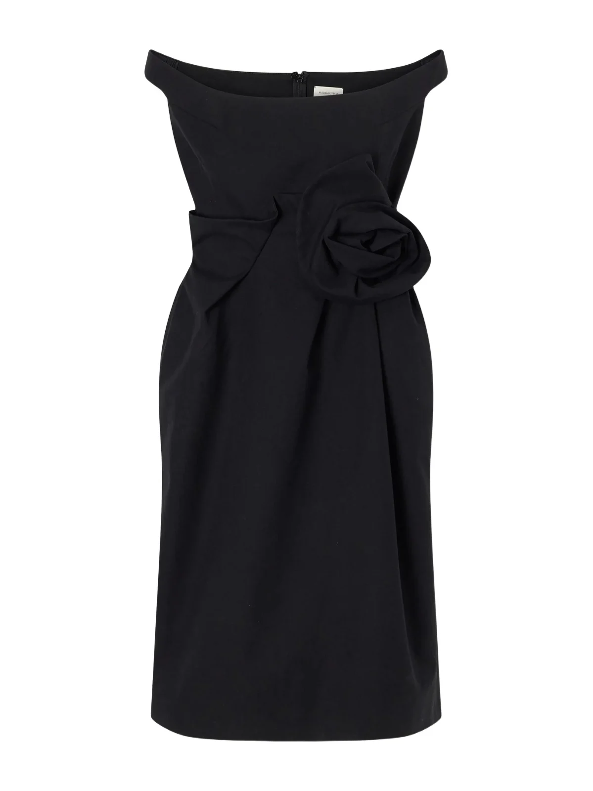 Floral-appliquéd Off-the-shoulder Cotton Midi Dress