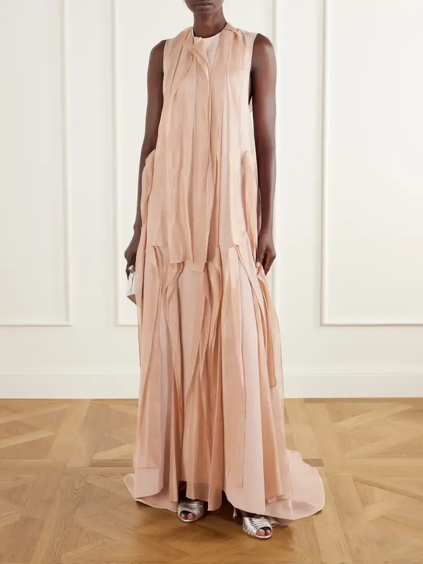 Maticevski Beseech Draped Pleated Crepe And Satin Gown - Pink | Thumbnail 2 Maticevski Beseech Draped Pleated Crepe And Satin Gown - Pink | Thumbnail 2
