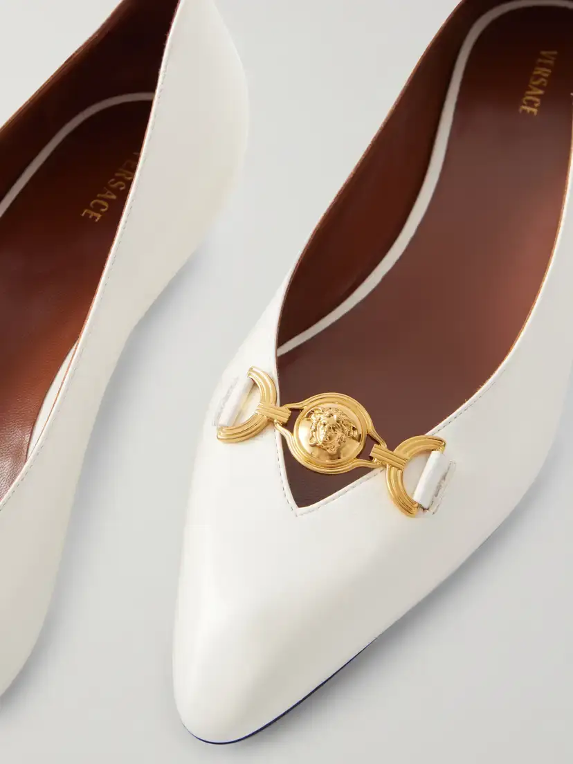 Versace Medusa-embellished Leather Ballet Flats | Thumbnail 5