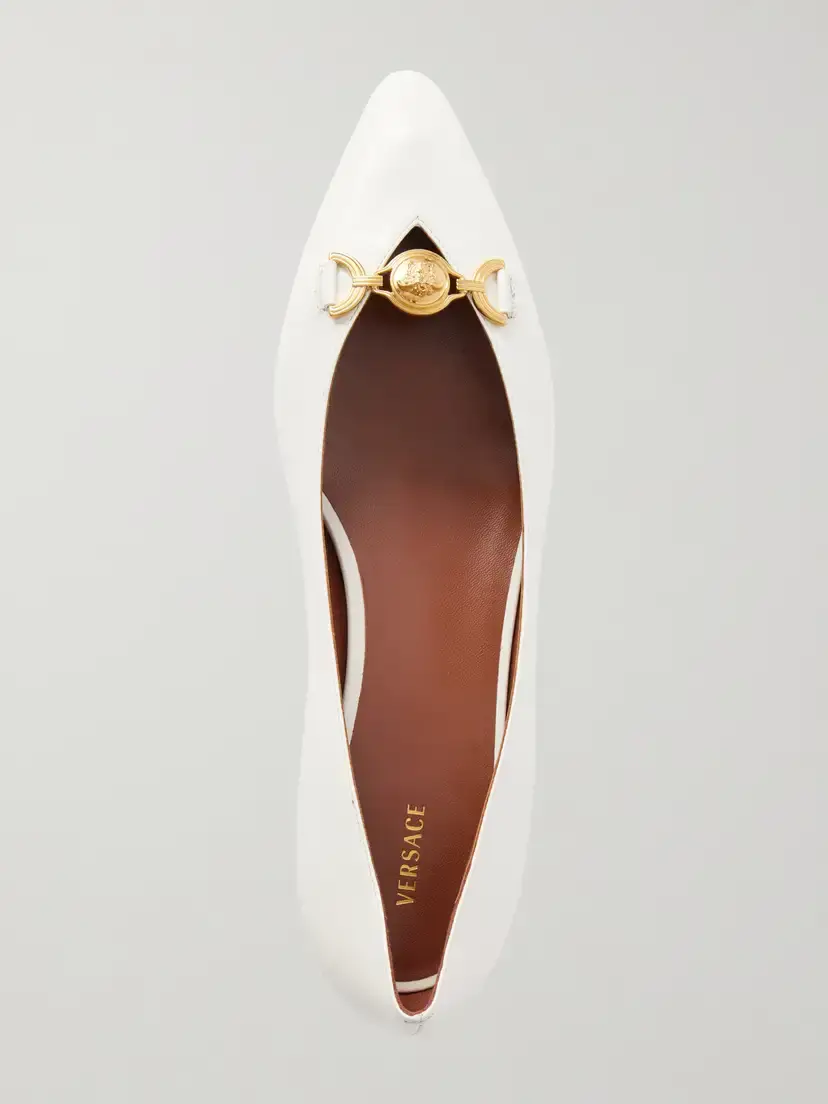 Versace Medusa-embellished Leather Ballet Flats | Thumbnail 6