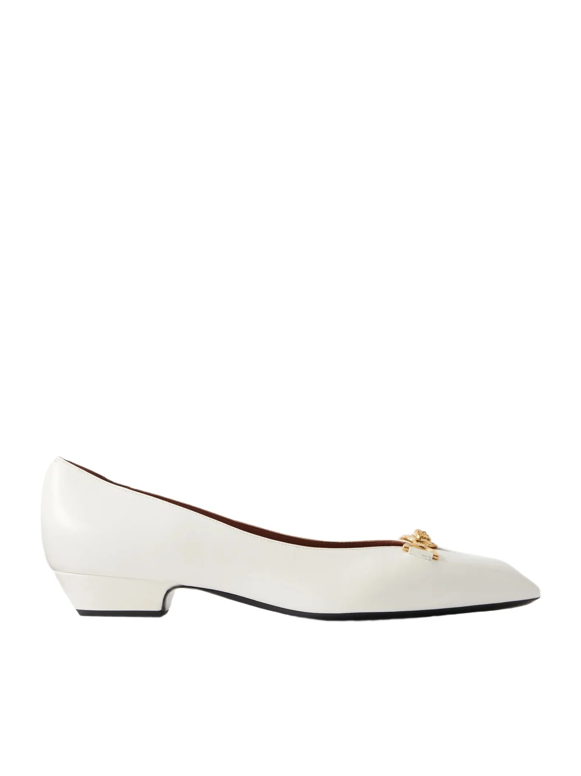 Medusa-embellished Leather Ballet Flats Medusa-embellished Leather Ballet Flats