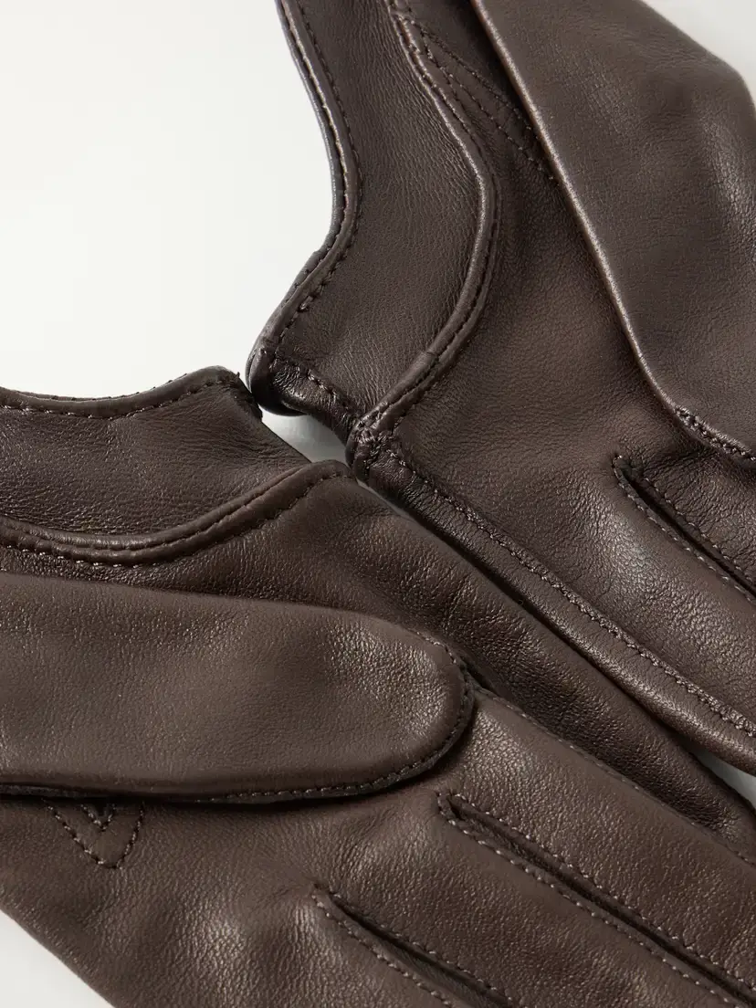 Magda Butrym Leather Paneled Gloves | Thumbnail 2