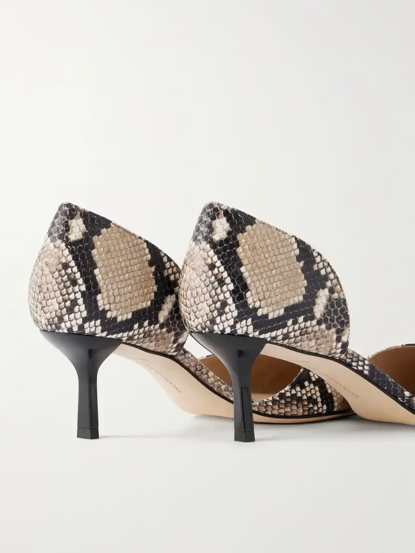 Victoria Beckham Angle D'orsay 55 Snake-effect Leather Pumps | Thumbnail 5 Victoria Beckham Angle D'orsay 55 Snake-effect Leather Pumps | Thumbnail 5