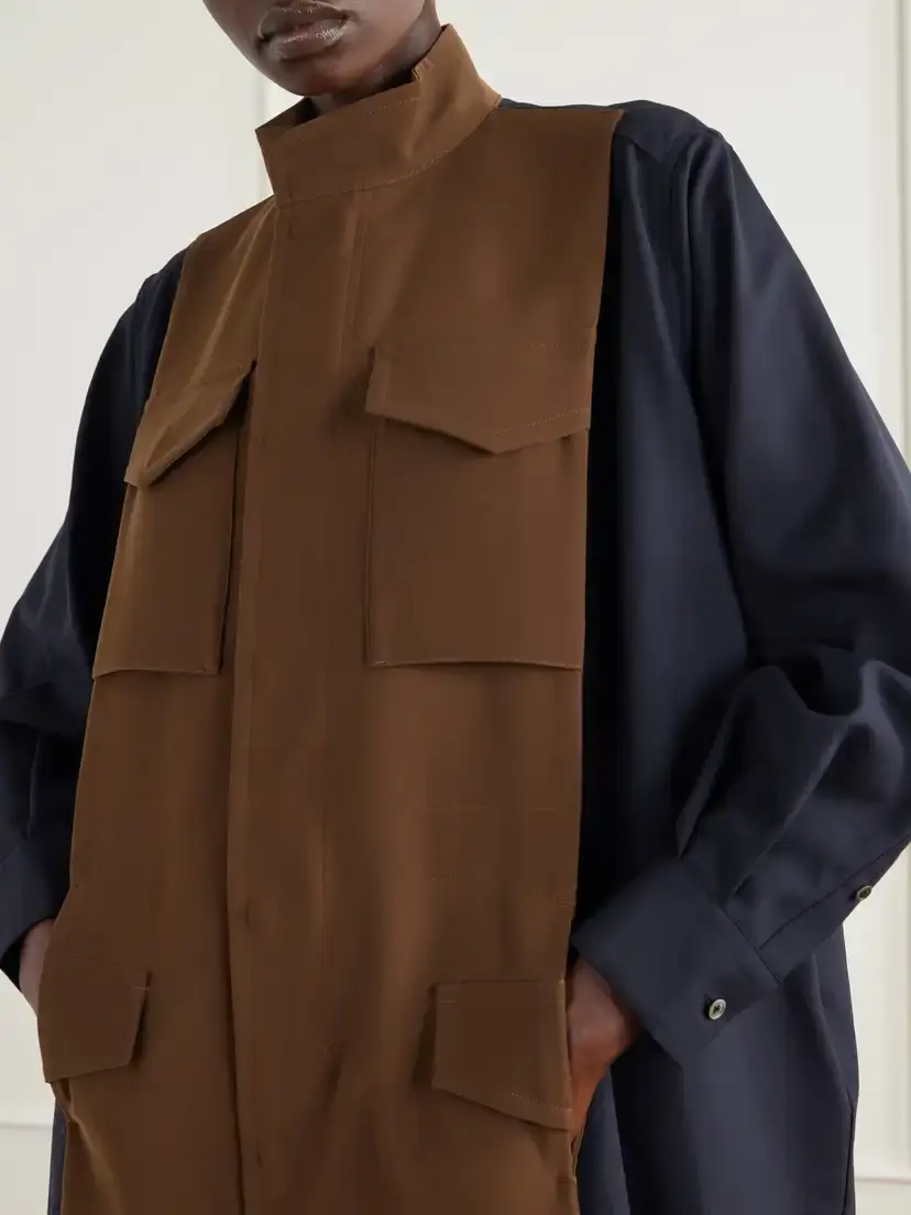 Sacai Crepe-trimmed Woven Shirt | Thumbnail 5 Sacai Crepe-trimmed Woven Shirt | Thumbnail 5