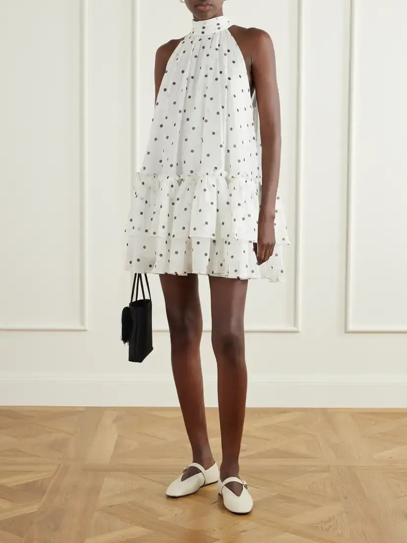 Aje Amily Tiered Polka-dot Lyocell-blend Mini Dress | Thumbnail 2