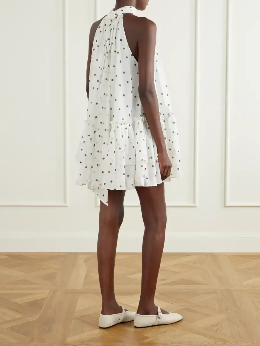 Aje Amily Tiered Polka-dot Lyocell-blend Mini Dress | Thumbnail 3